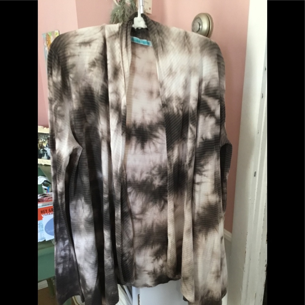Silver Charm Tye Dye Cardigan Ladies Large xl